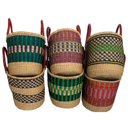 African Bolga Baskets: Large Oval Basket