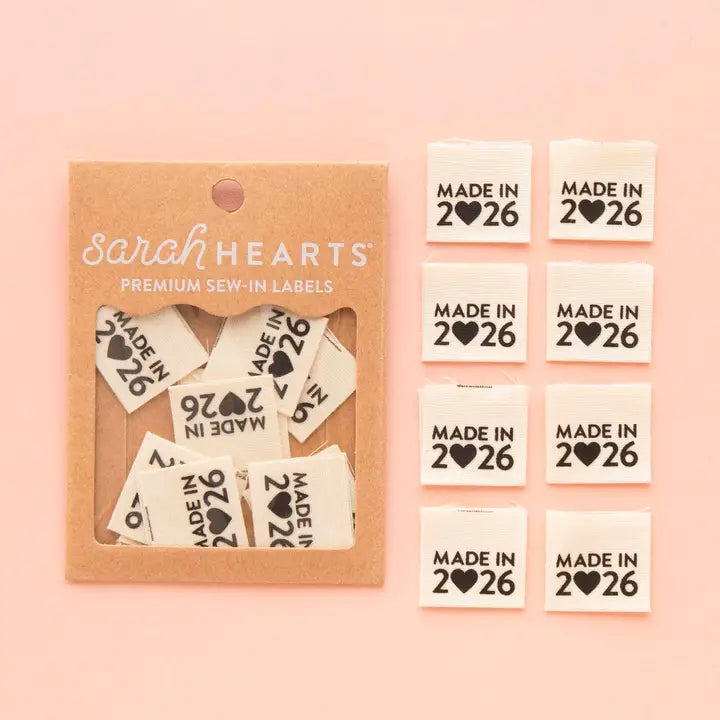 Sarah Hearts Woven Labels