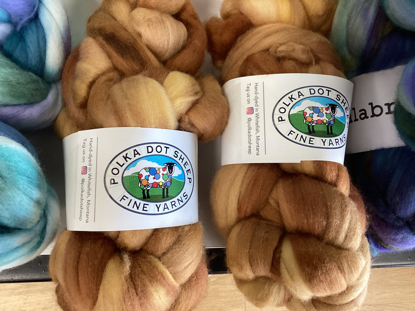 Polka Dot Sheep Unspun Roving