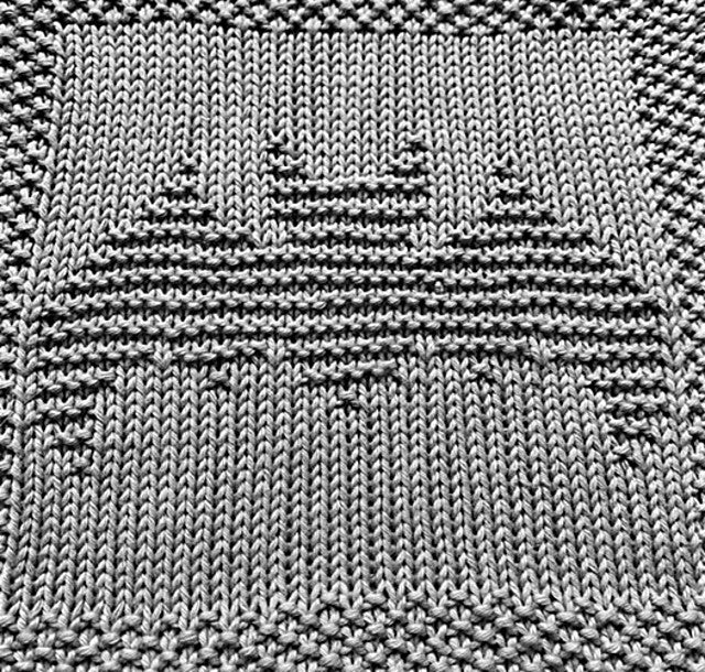 Bat Square washcloth