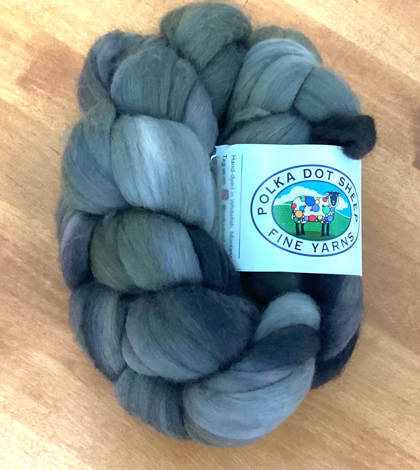 Polka Dot Sheep Unspun Roving