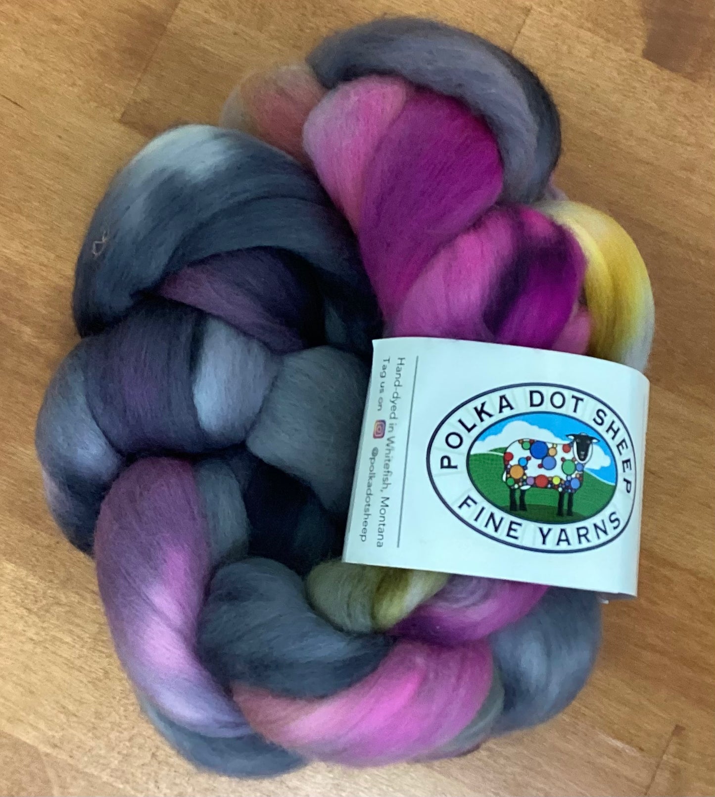 Polka Dot Sheep Unspun Roving