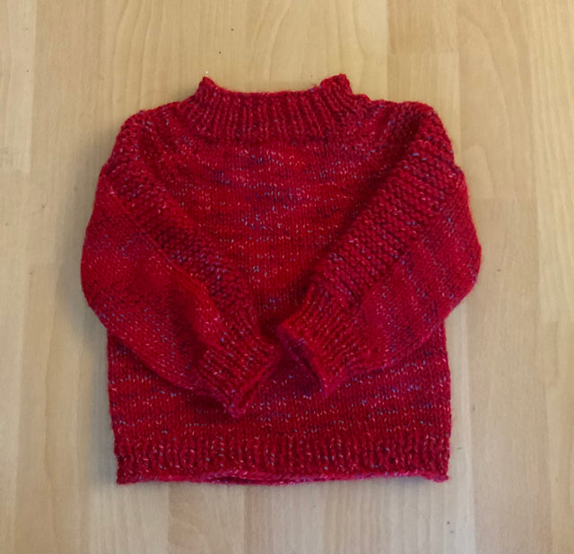 My First Sweater ~ Flax Worsted Pullover