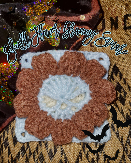 Skull Flower Granny Square