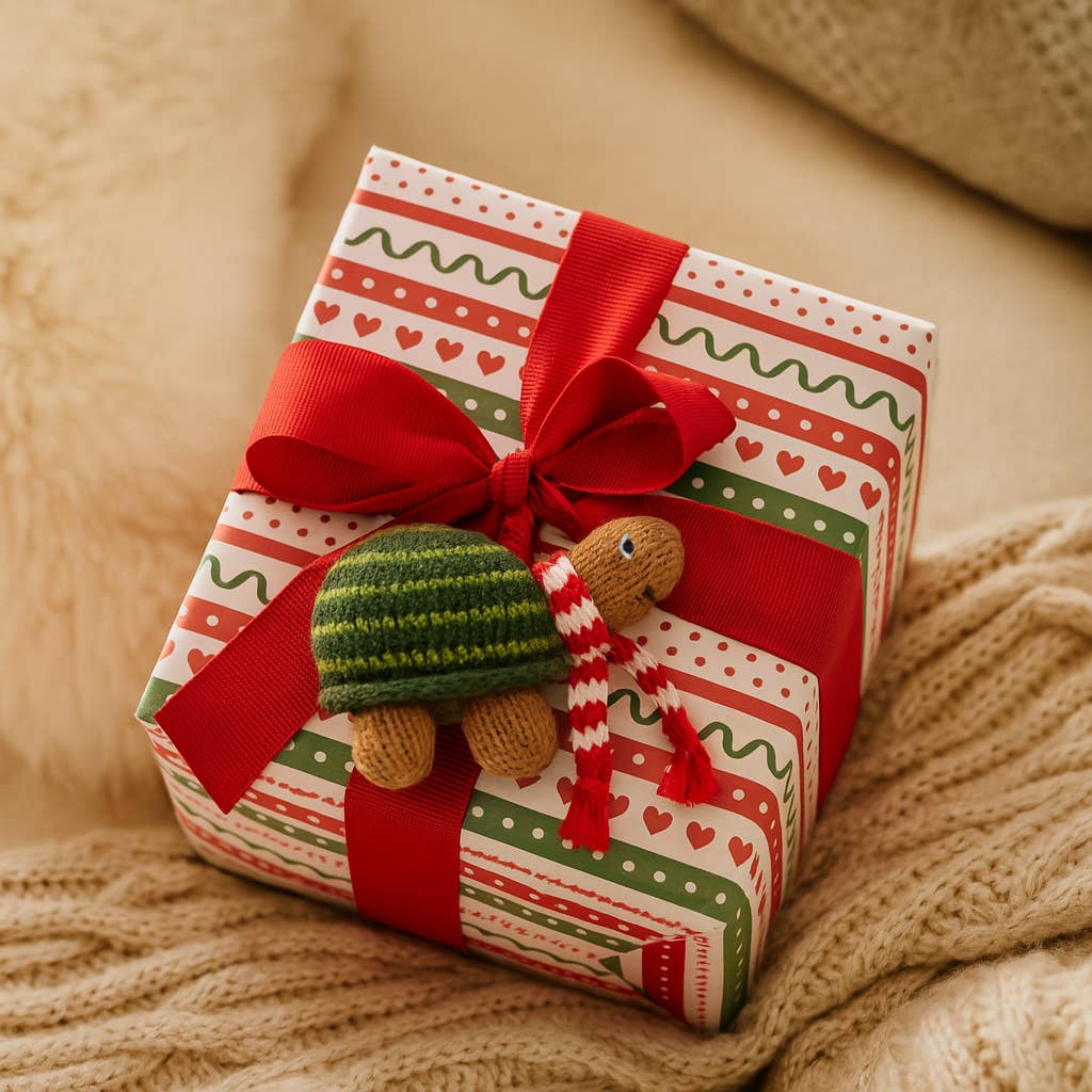 Handmade Knit Turtle Holiday Ornament - Fair Trade