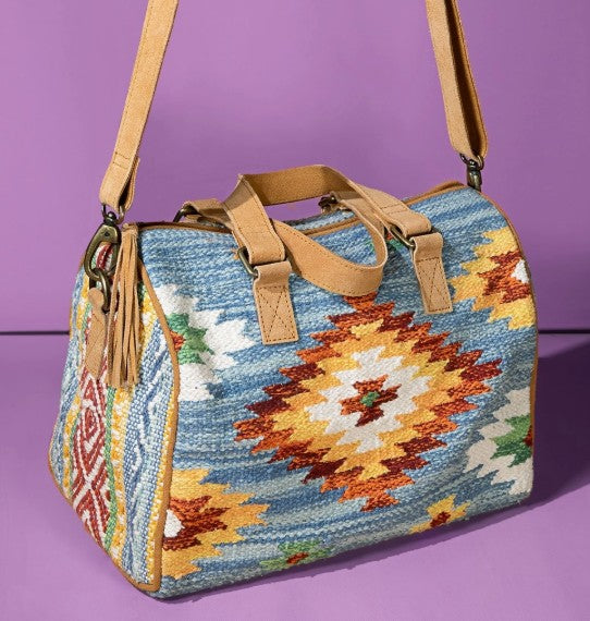 Woven Boston Bag