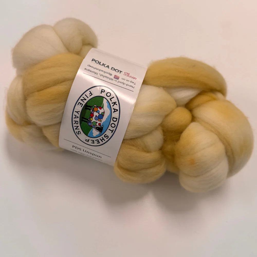Polka Dot Sheep Unspun Roving