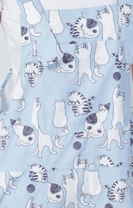 Dancing Cats Corduroy Overalls