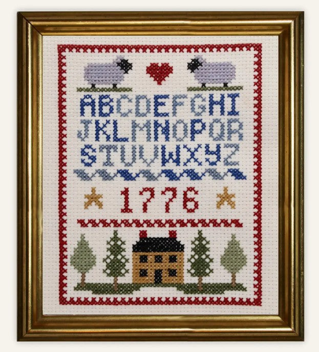Colonial Counted Cross Stitch Sampler