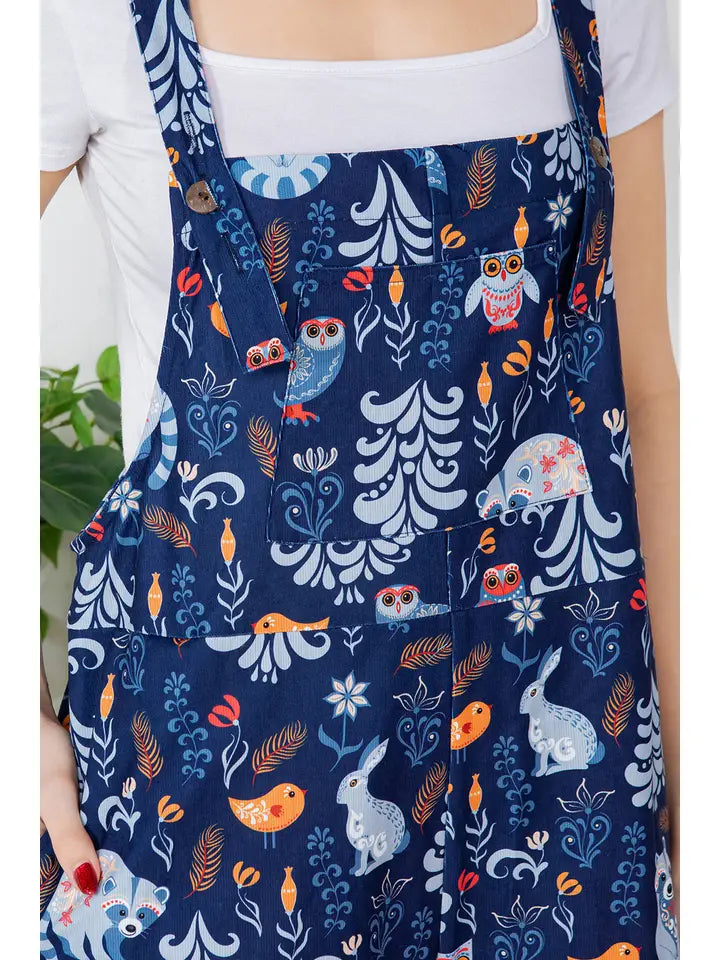 Racoon & Friend Corduroy Overalls