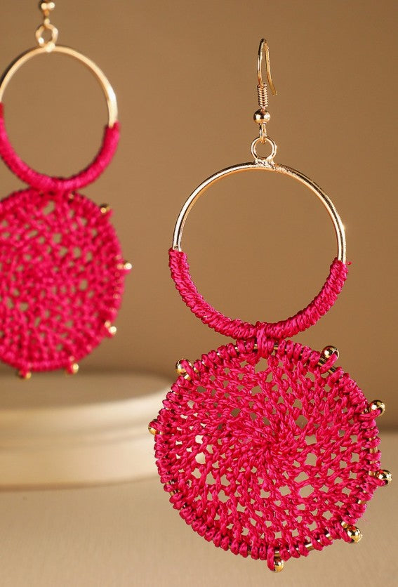 Rattan Knitted Earrings