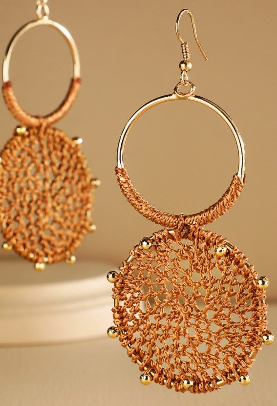 Rattan Knitted Earrings