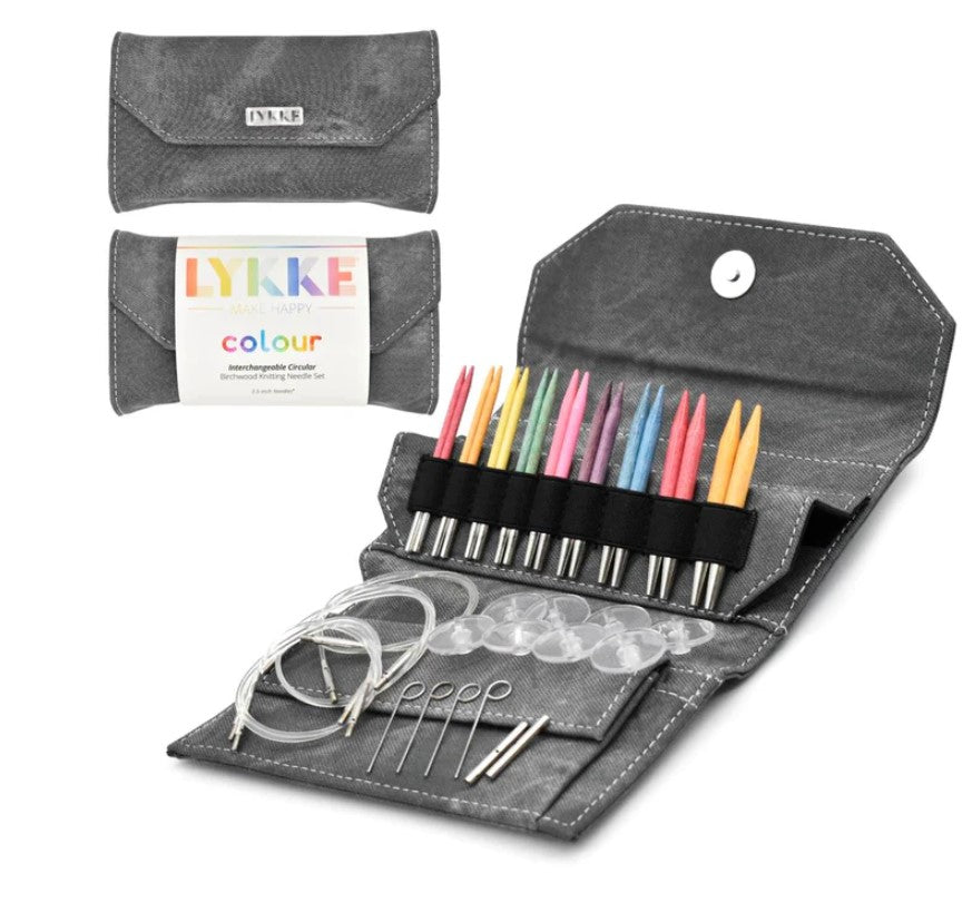 Lykke 3.5" Interchangeable Needle Set - Grey Denim Color