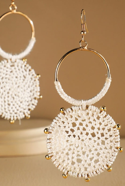 Rattan Knitted Earrings