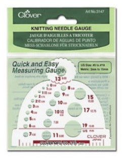 Clover Winter Hat Needle Gauge