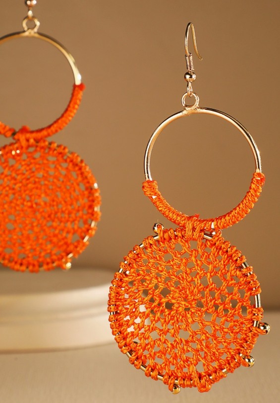 Rattan Knitted Earrings