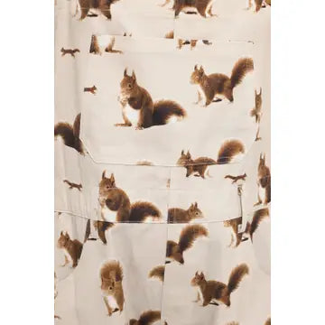 Squirrel Print Shortalls
