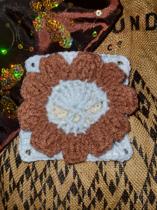 Skull Flower Granny Square