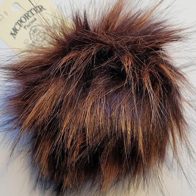 Faux Raccoon Fur Pom-Pom