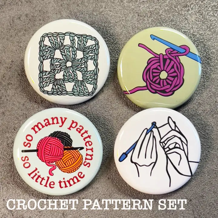 Love Yarn Button Pins