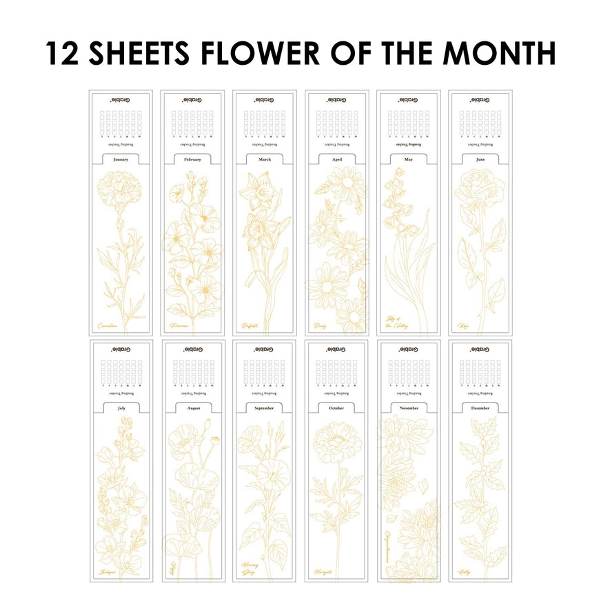 Watercolor 12 Bookmark Set