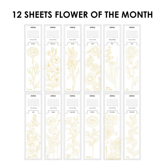 Watercolor 12 Bookmark Set