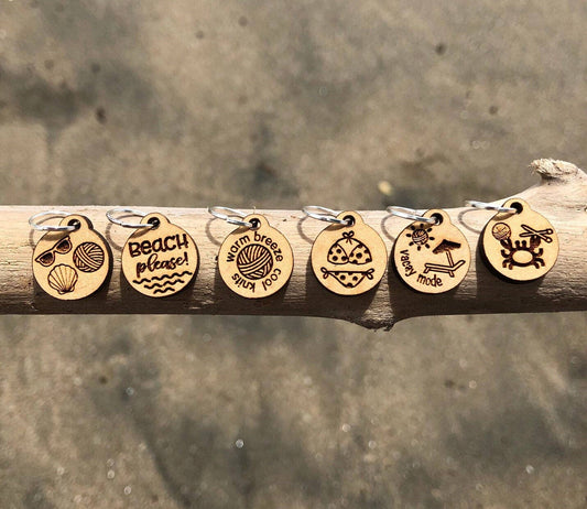 Knits on Vacay - Stitch Markers (set of 6)