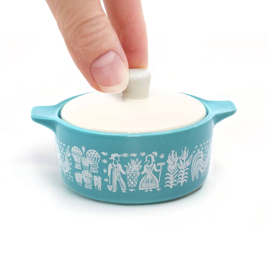 Pyrex-Inspired Ceramic Trinket Box