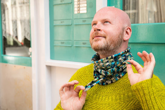 WestKnits' Dancing Droplet Skinny Scarf