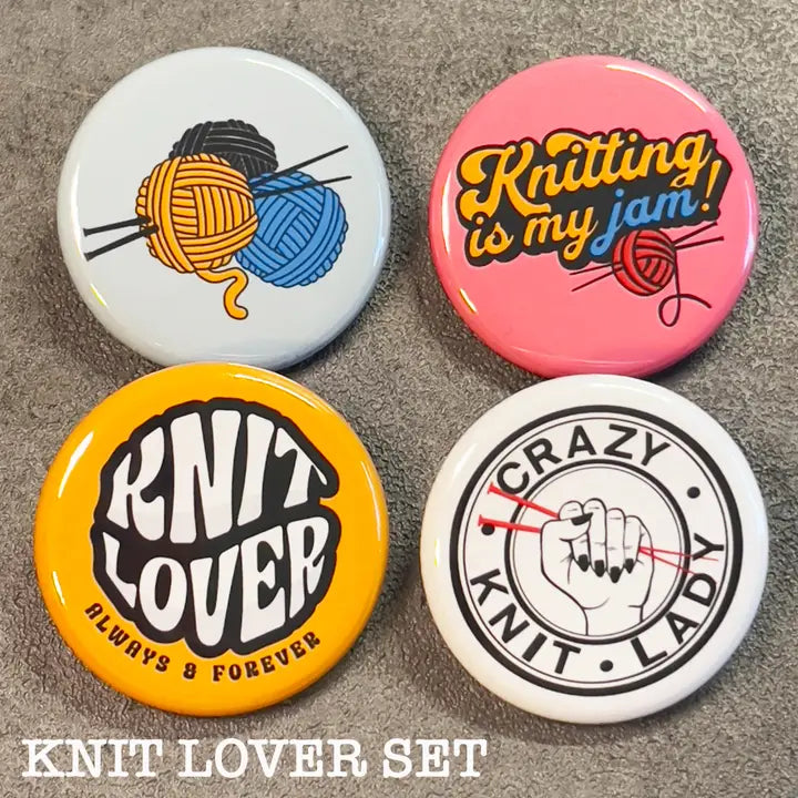 Love Yarn Button Pins