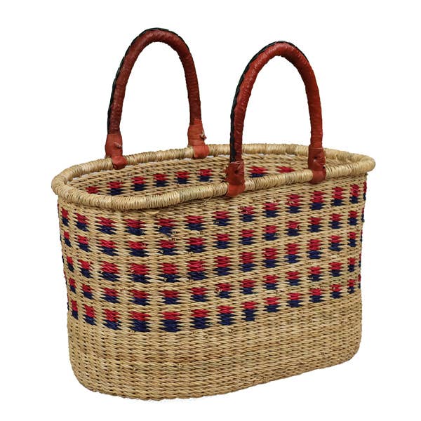 African Bolga Baskets: Large Oval Basket