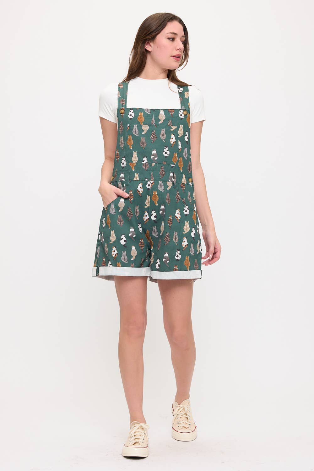 Whimsical Cat Tails Shortalls