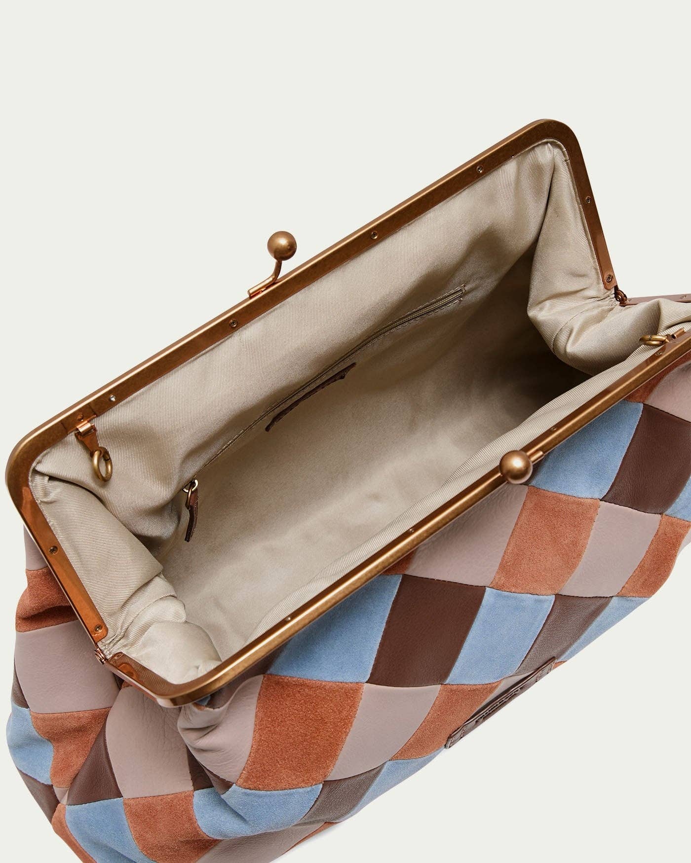 Grace Oversized Suede Clutch w/ Strap