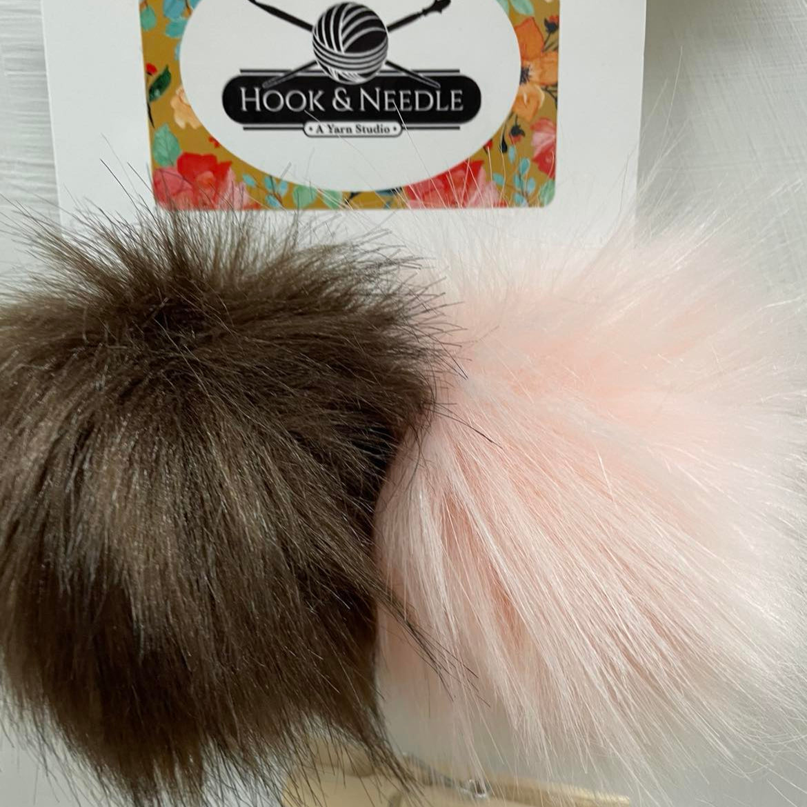 Faux Fur Poms - Set of 2