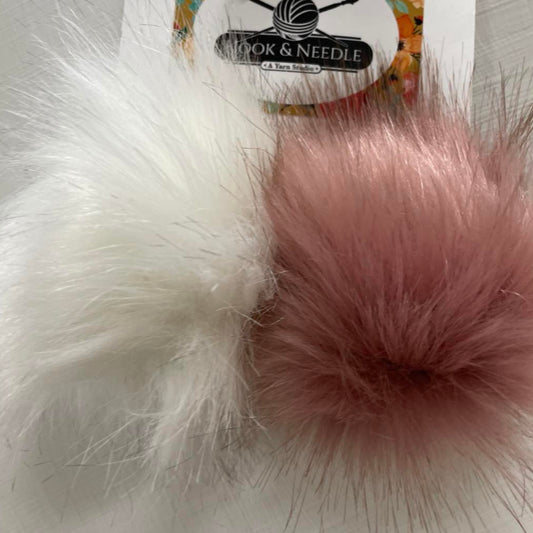 Faux Fur Poms - Set of 2