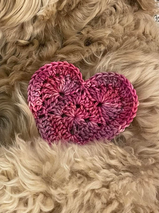 Crocheted Valentine's Heart Coasters