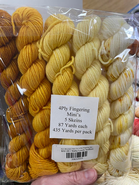 Rich Mountain Fiber Co. 4 Ply Fingering Mini Skeins