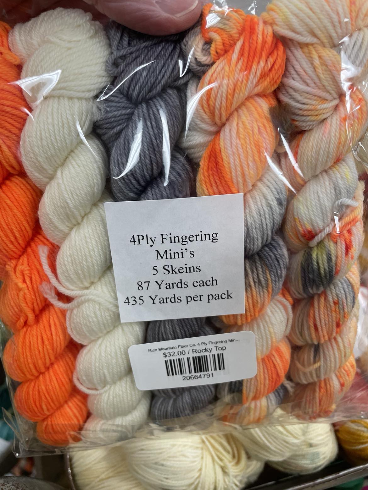 Rich Mountain Fiber Co. 4 Ply Fingering Mini Skeins