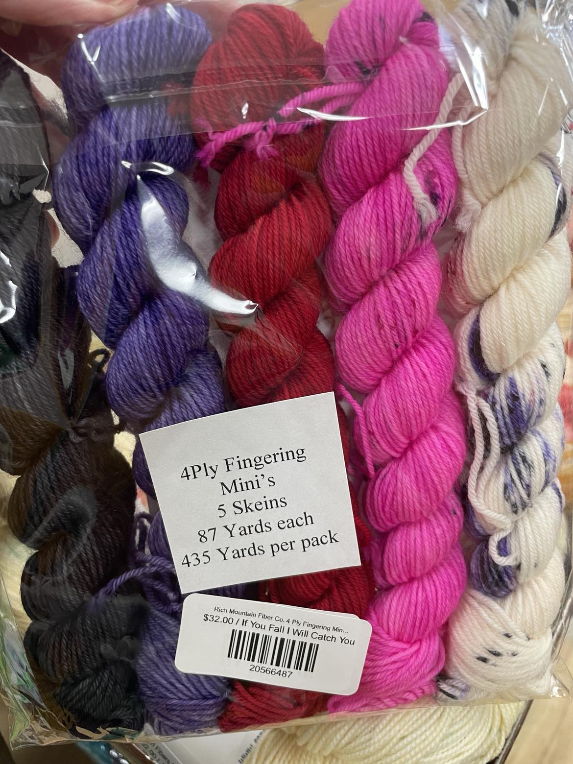 Rich Mountain Fiber Co. 4 Ply Fingering Mini Skeins