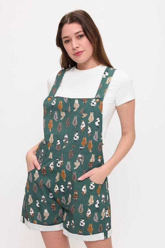 Whimsical Cat Tails Shortalls