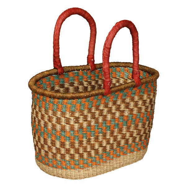 African Bolga Baskets: Large Oval Basket