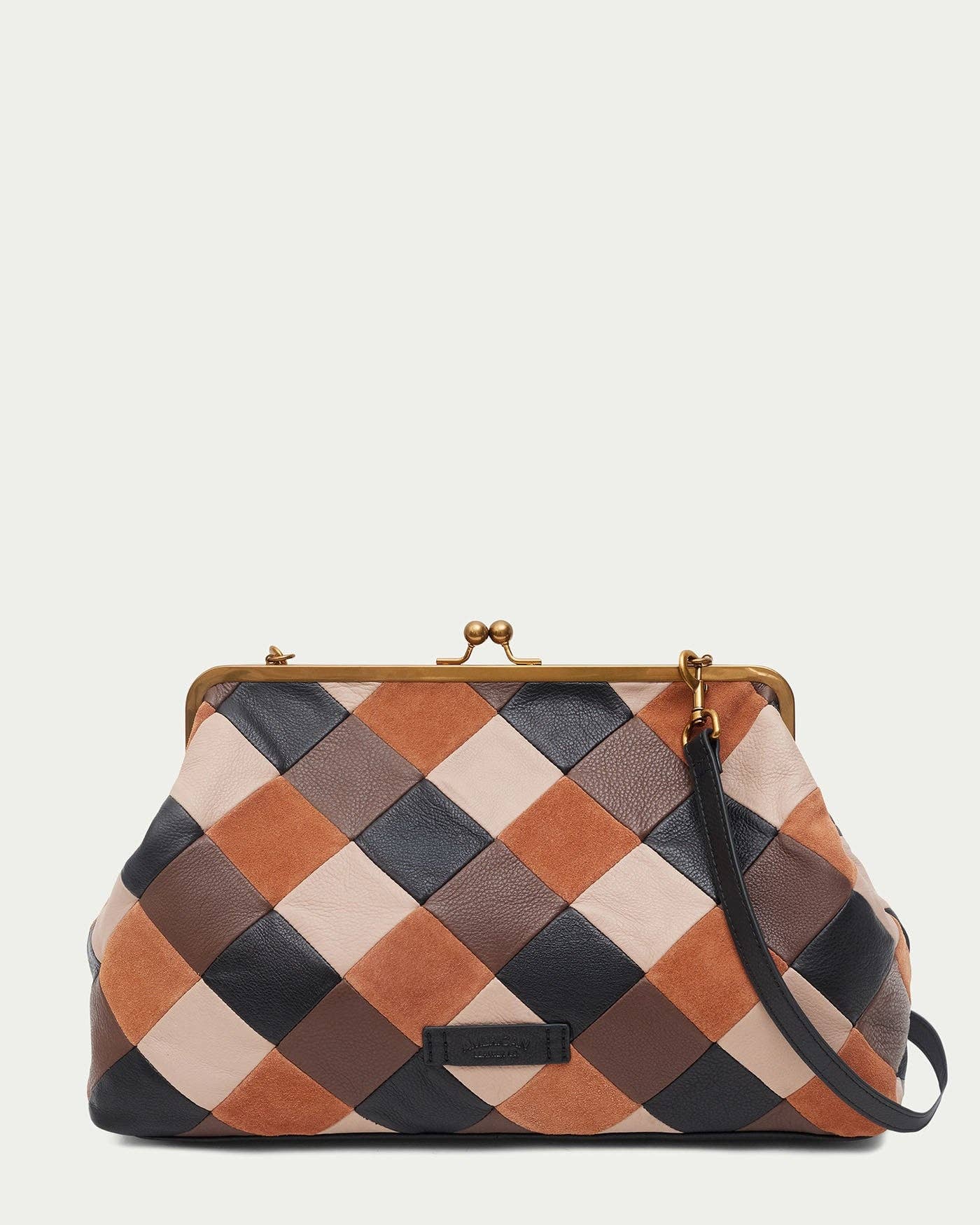 Grace Oversized Suede Clutch w/ Strap
