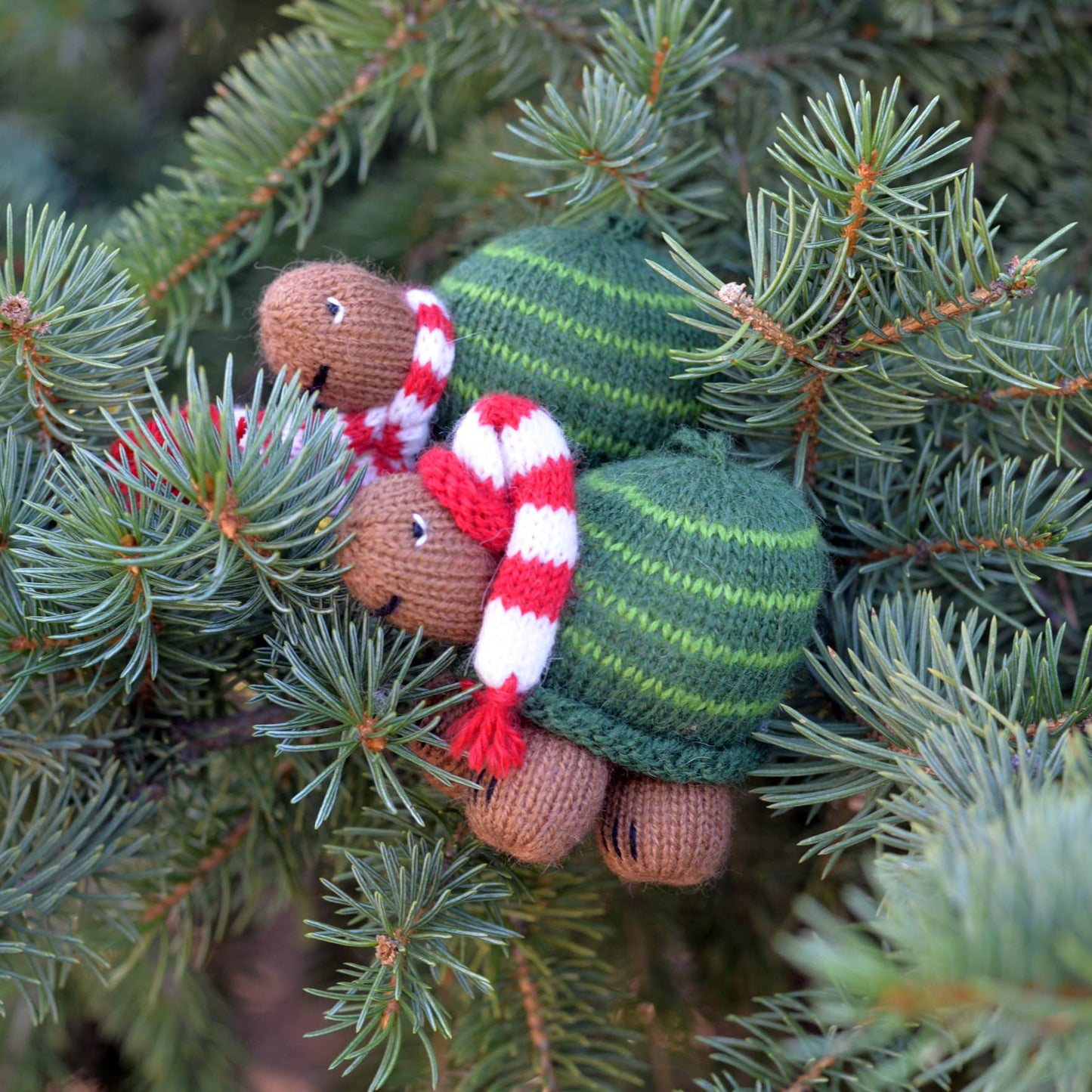 Handmade Knit Turtle Holiday Ornament - Fair Trade