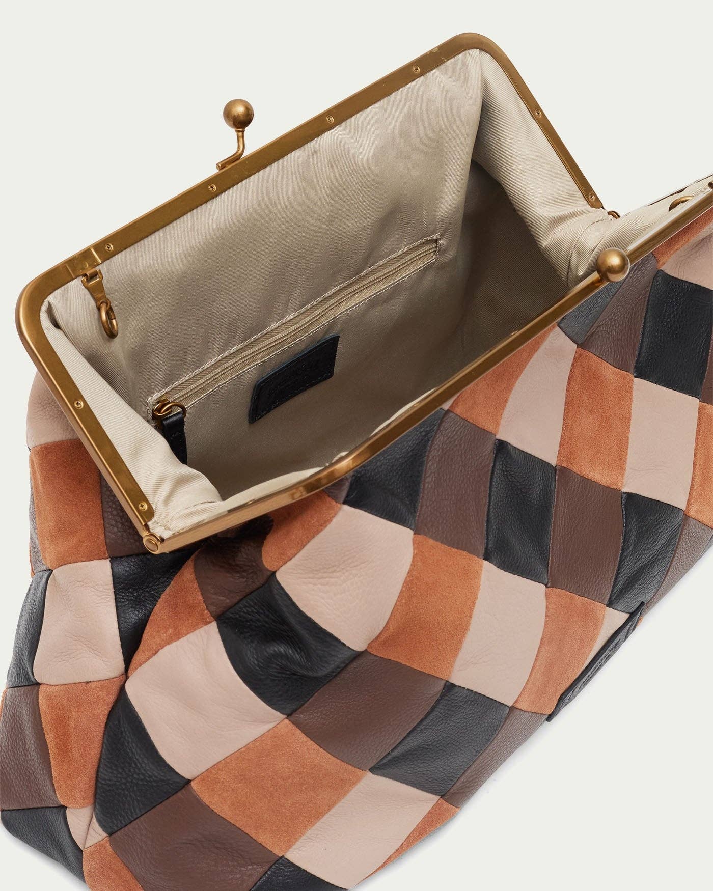 Grace Oversized Suede Clutch w/ Strap