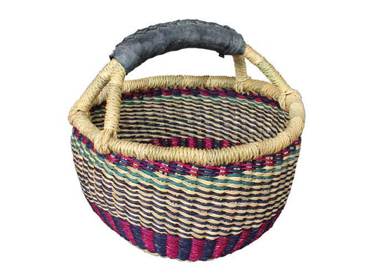African Bolga Baskets: Mini w/Rubber Handle