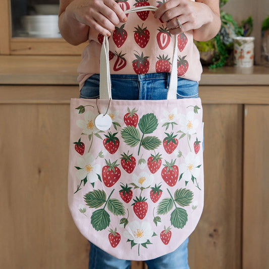 Strawberry Patch Canvas Tote Bag