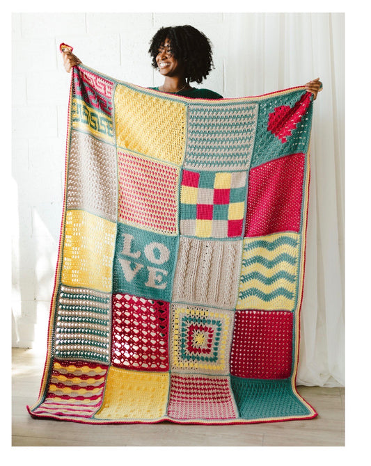 Crochet Amour Sampler ~ October - Confetti Cluster Square