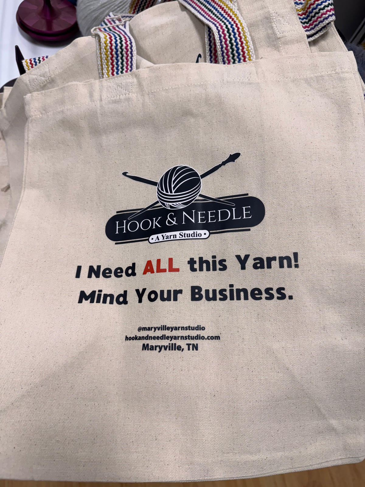 Hook & Needle 'I Need ALL This Yarn' Tote