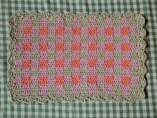 Gingham Crochet Placemats