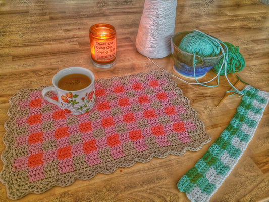 Gingham Crochet Placemats